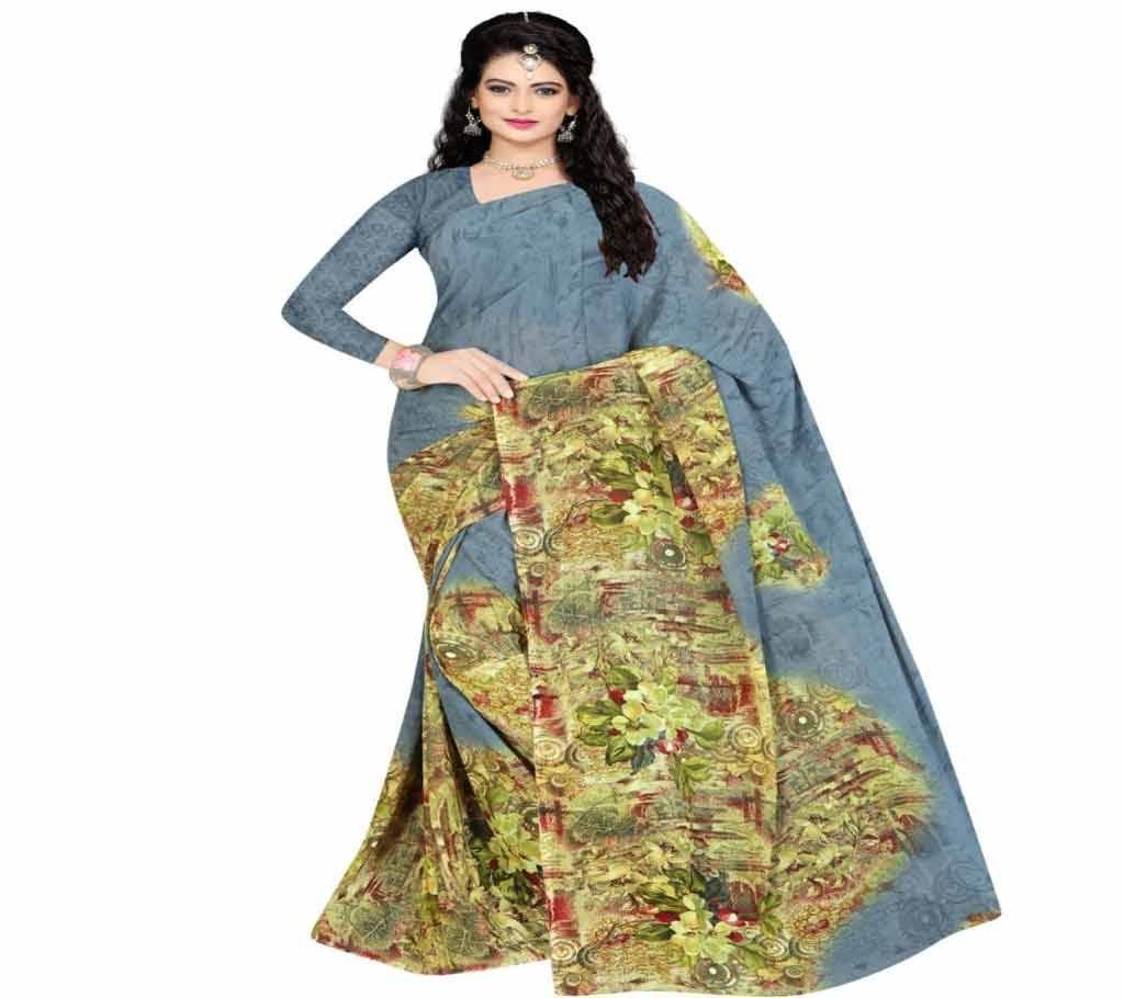 Indian Ash Silk Printed saree For women (Copy)