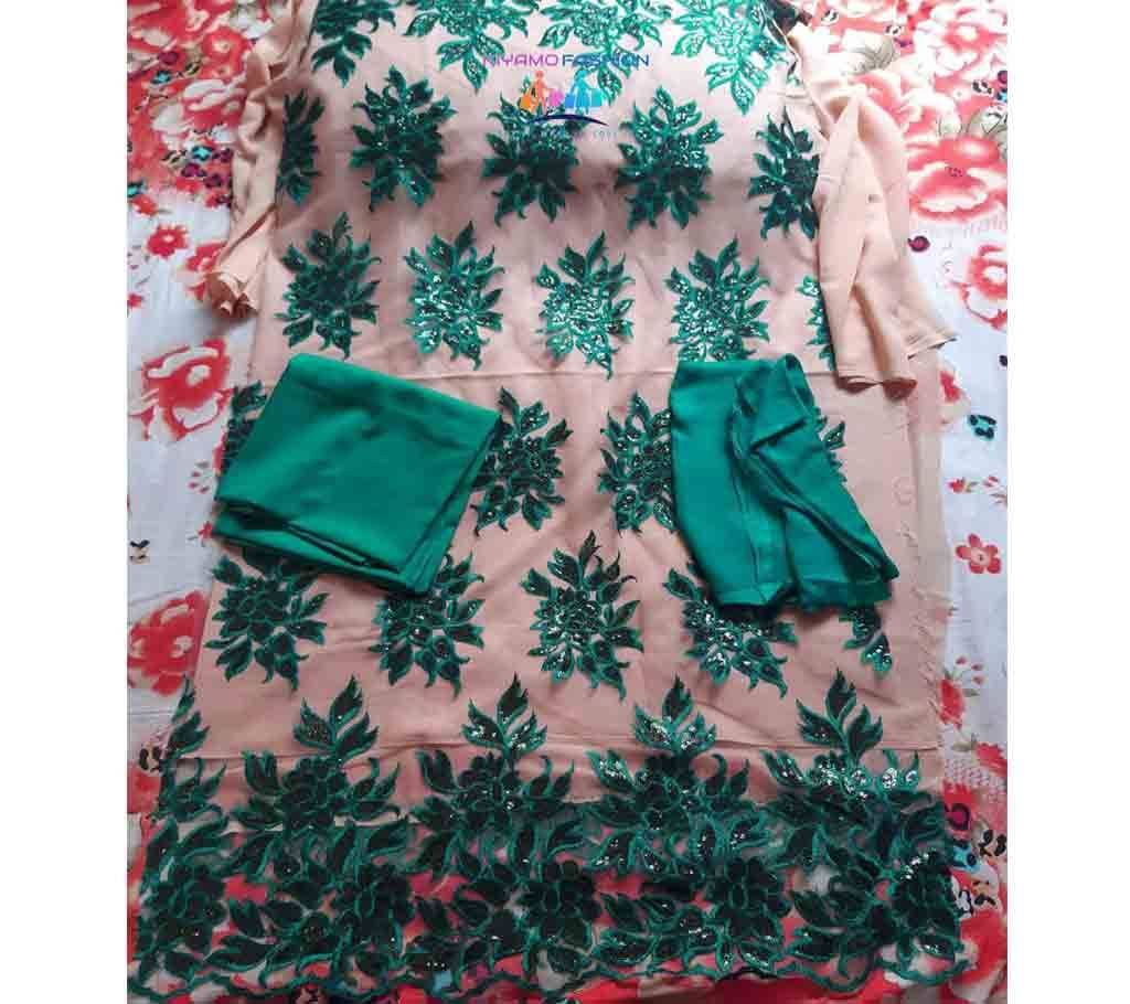 Unstitched Georgette 4Pcs Green 