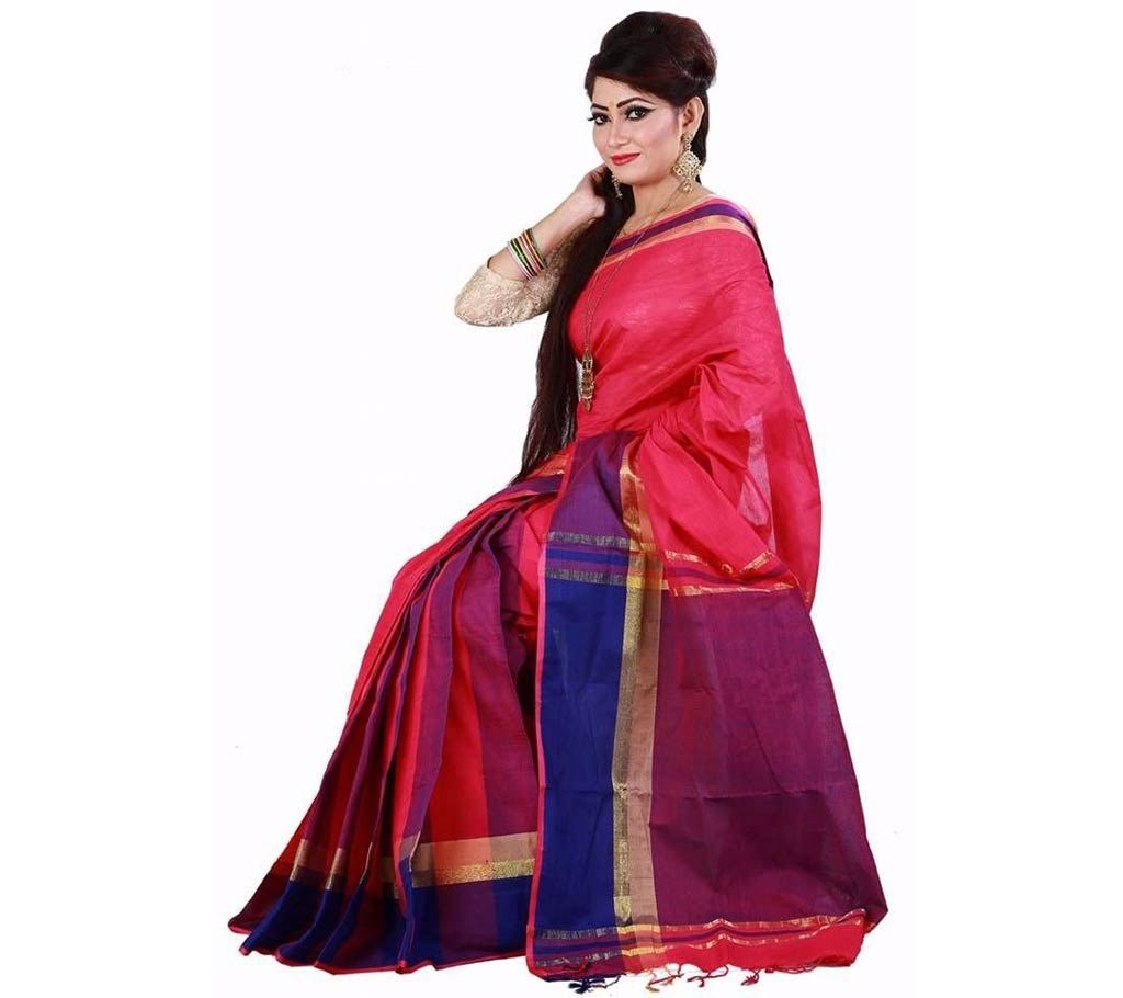 Magenta cotton sharee