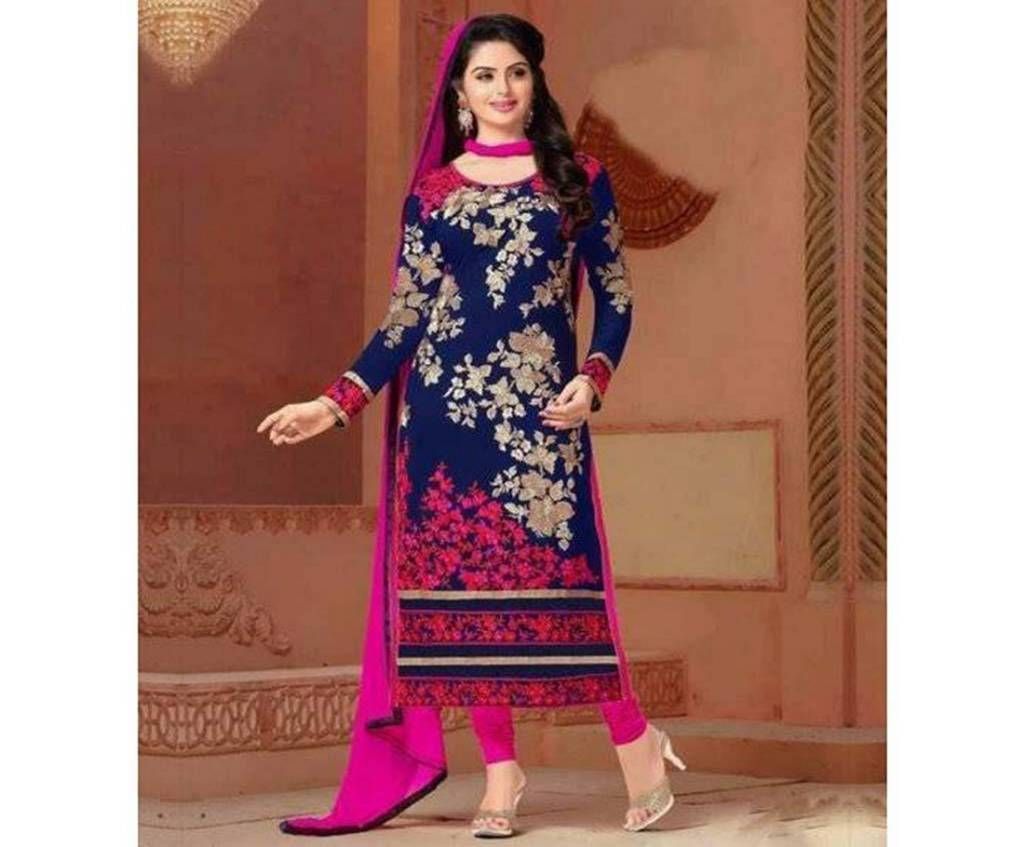 Block printed cotton replica unstitched three piece 