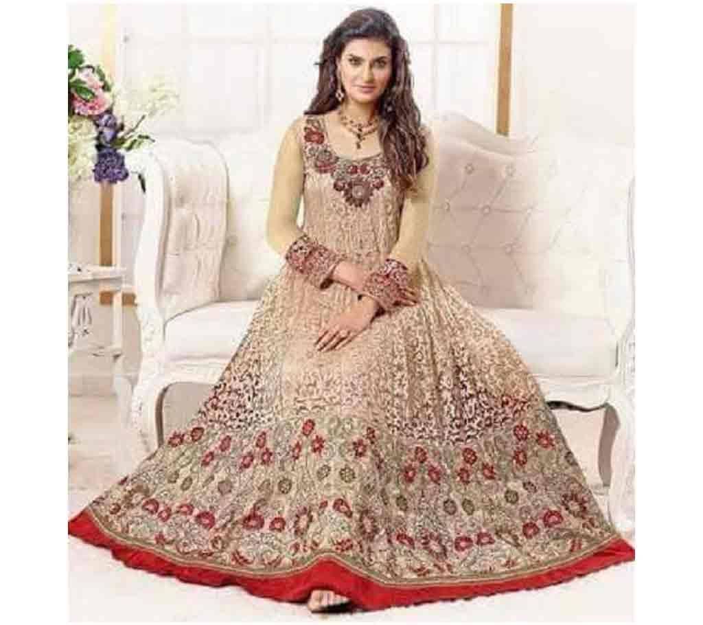 Unstitched embroidery single pc kameez