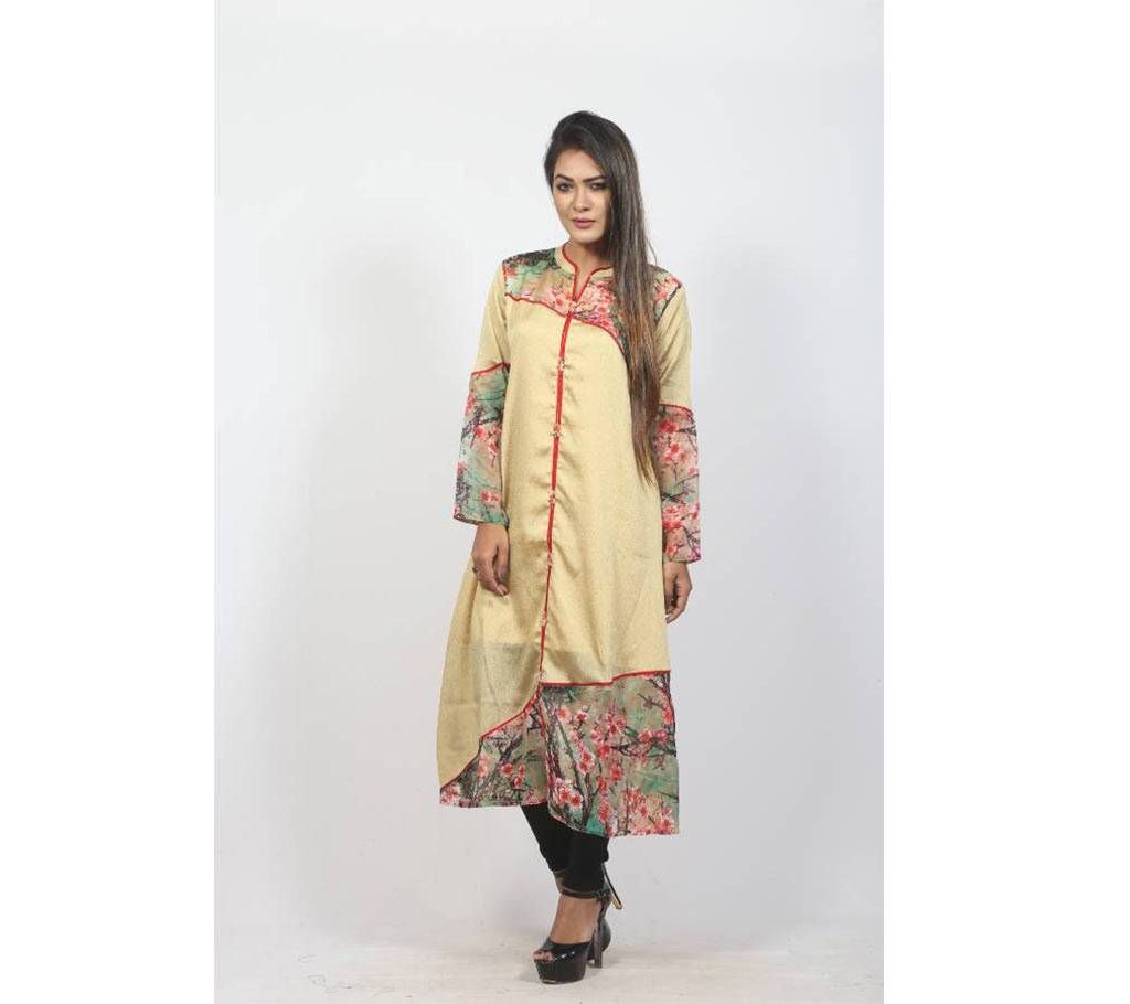 Cream Georgette Kurti For Women