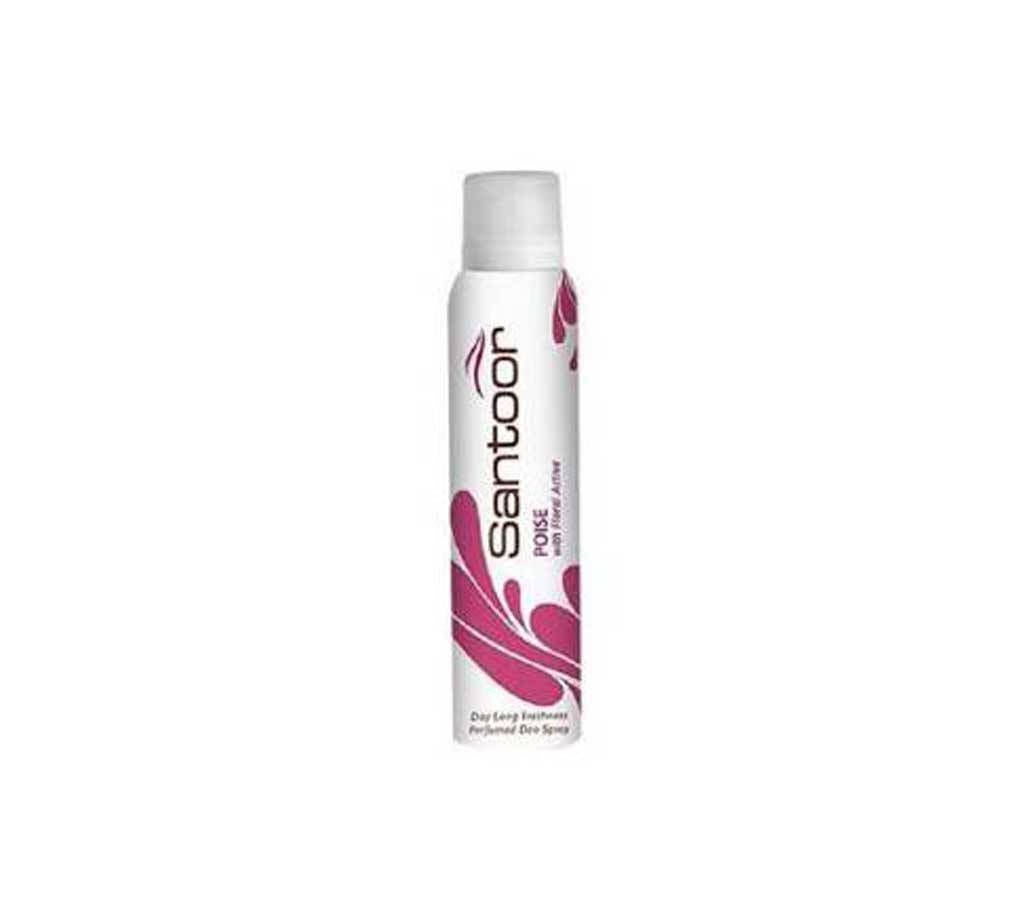 Santoor Poise with Flower Active Body Spray For Women - 150 ml