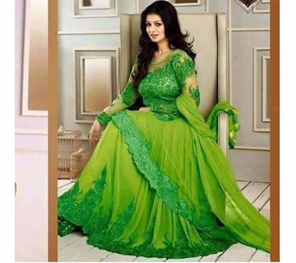 Indian Semistitched Georgette Three Pcs (replica)