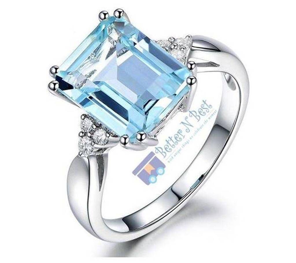 Aquamarine Gemstone Ring Wedding Finger Ring