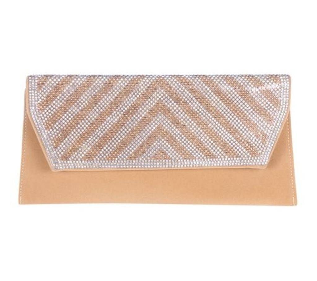 White Stone Setting Hand Purse
