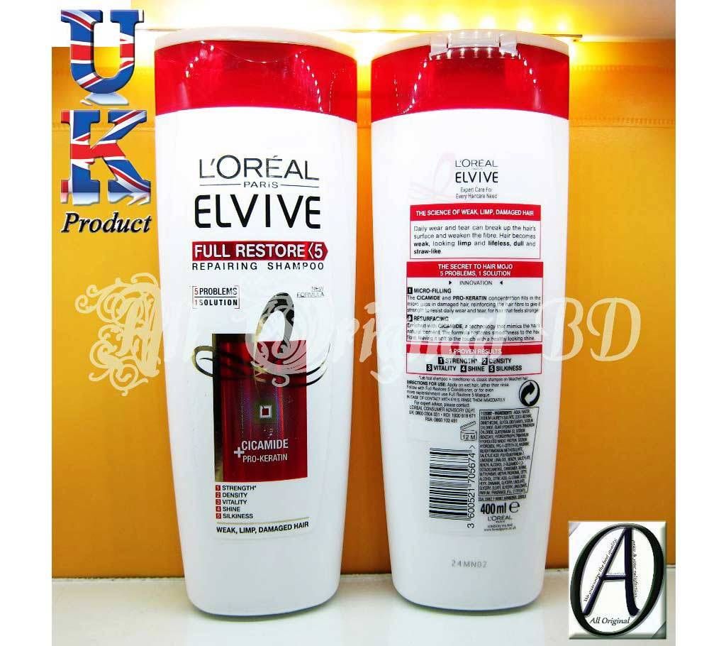 L'Oréal Paris Elvive Full Restore 5 Shampoo 400ml (France)