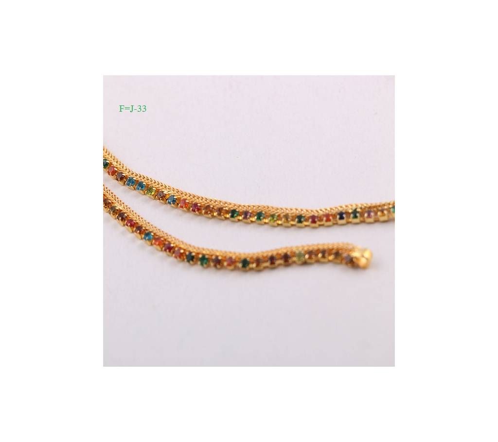 Ladies Gold Plated Anklet - 2 pieces