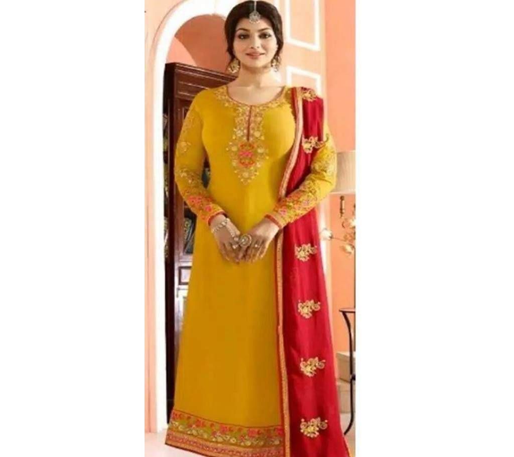 Indian Semi Stitched Georgette Three Pcs (Copy)