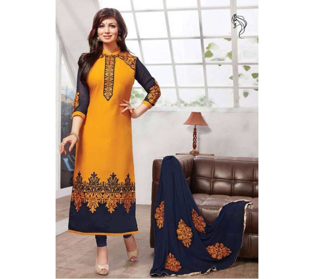 Indian Unstitched Georgette 3pcs Dress - Copy