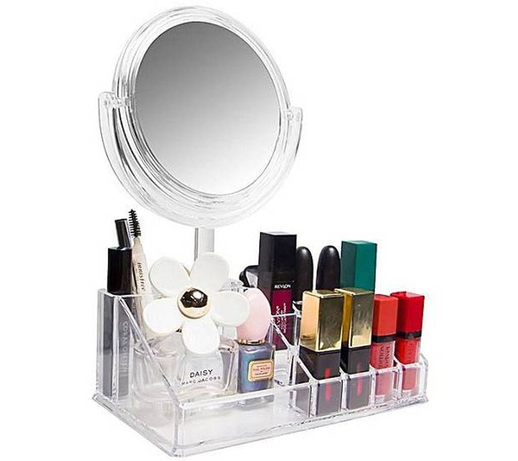 Acrylic Cosmetics Organizer with Mirror