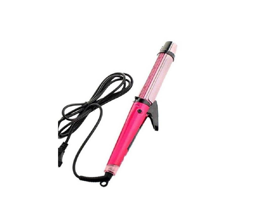 3 In 1 Professional Hair Iron-Straight Curl And Wave - Pink