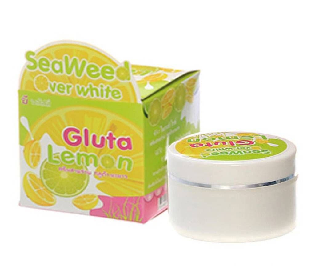 Seaweed White Gluta Lemon Mask Body Underarm Cream Reduce Dark Spots/Cellulites  50g   Thailand
