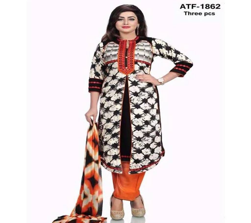 Readymade Embroidered Linen Salower Kameez