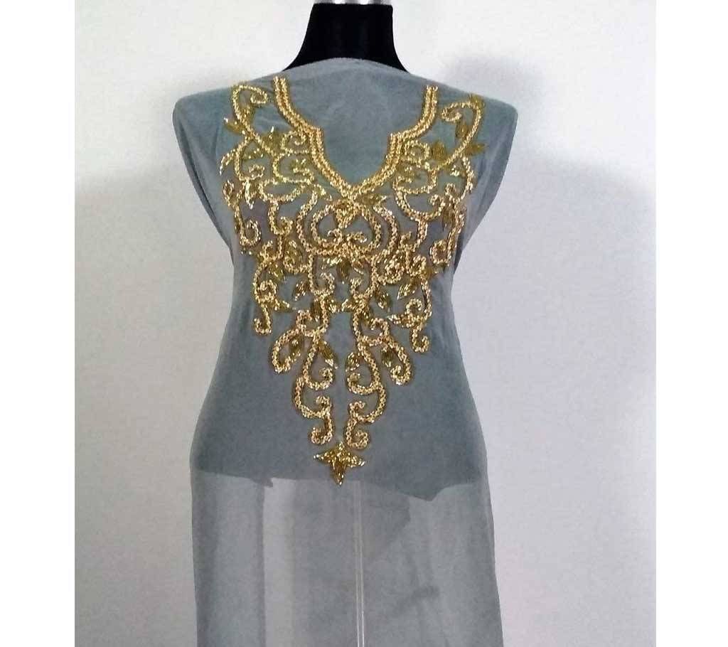 Unstitched Georgette Karchupi Work Single Kameez