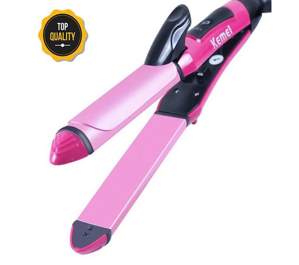 KM-1055 2 in 1 Hair Straightener and Curler