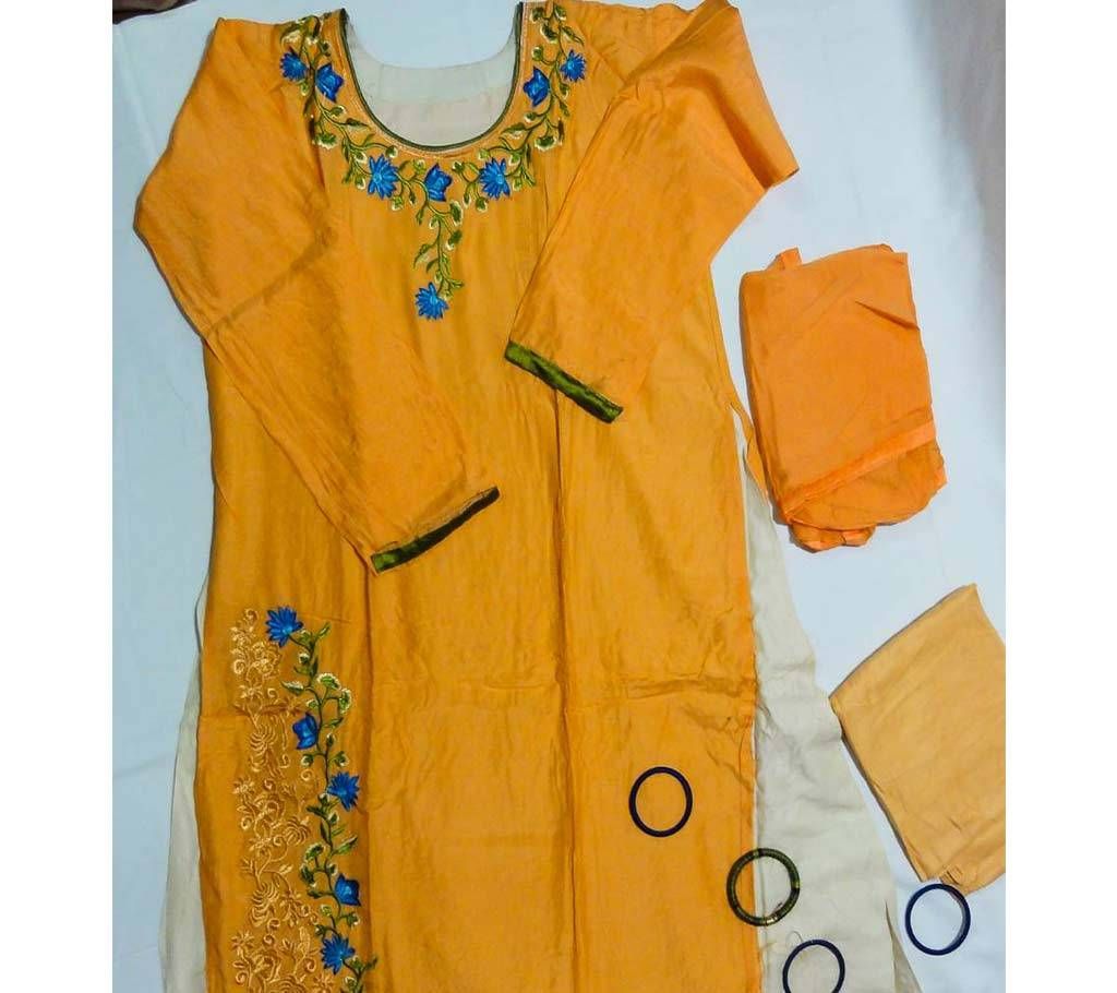 Unstitched Linen Embroidered 3pc (2 Part)