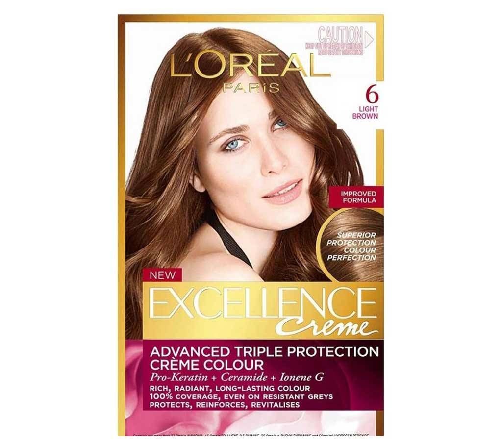 Loreal Paris 6 light Brown hair colour (France)