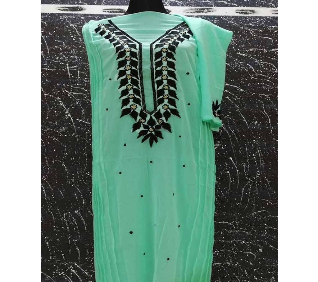 Unstitched Georgette & Embroidery Single Kamiz Kurti 