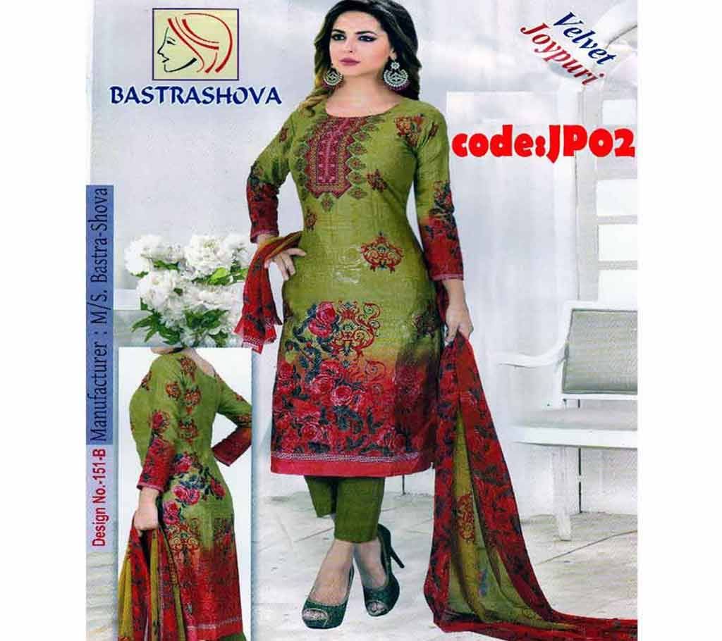 joypuri unstitched Three Piece pure shifon Georgette orna