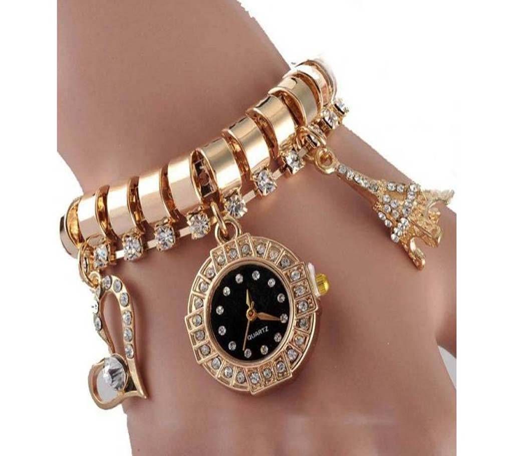Eiffel Tower Watch GOLDEN ( Gift Box Free)