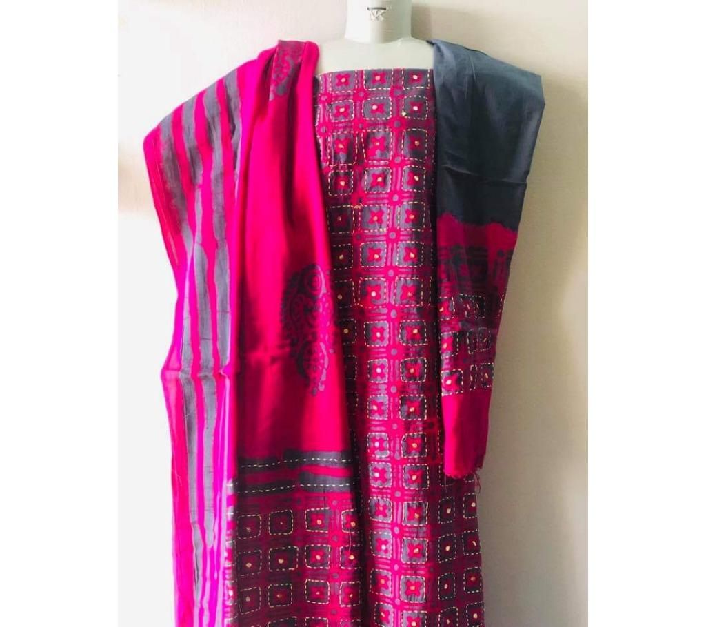 unstiched batik cotton salwar kamij