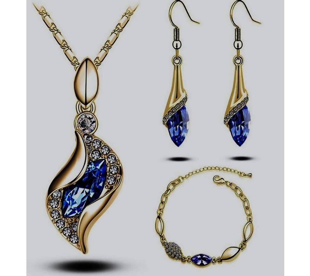 Crystal Drop Jewelry Sets Women