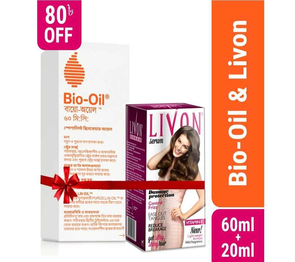 Bio-Oil 60ml & Livon 20ml Combo Offer
