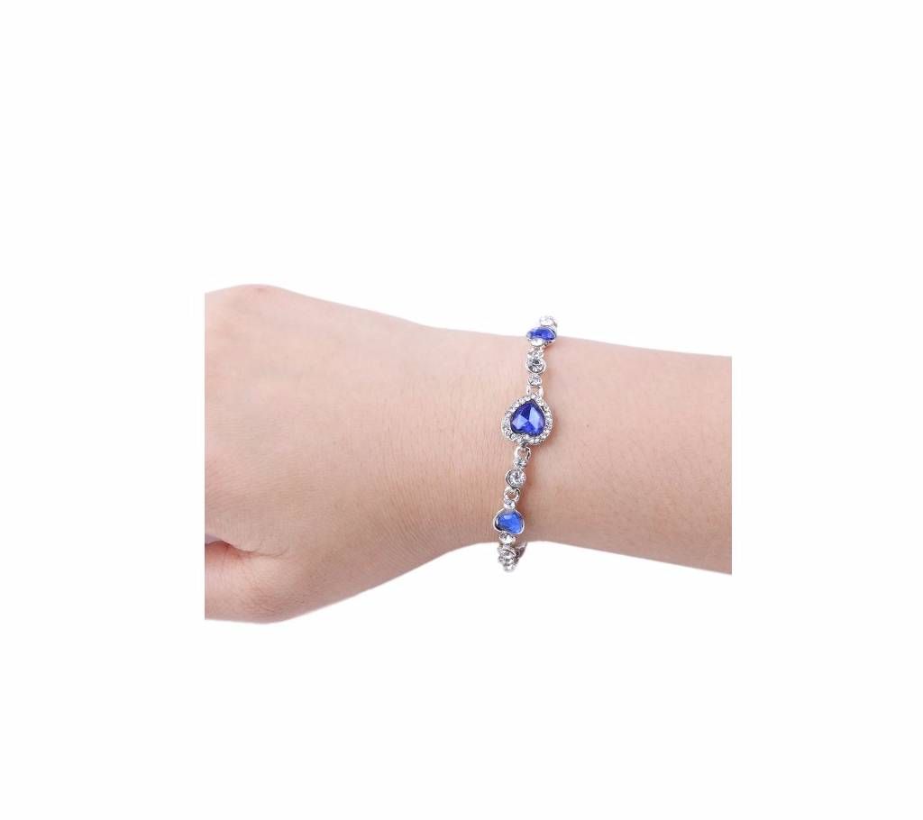 Luxury Blue Zircon Crystal Charm Bracelet for women