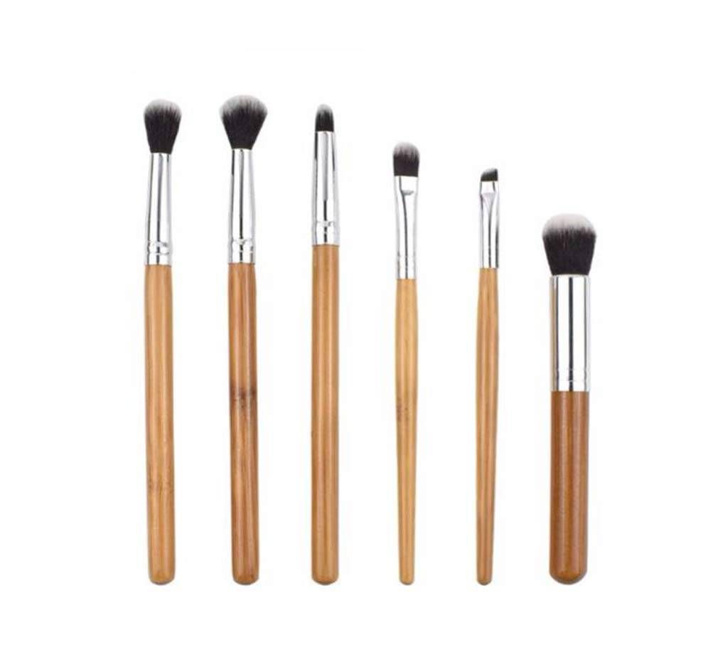 6 pcs American Wood handle makeup eye shadow brush Set