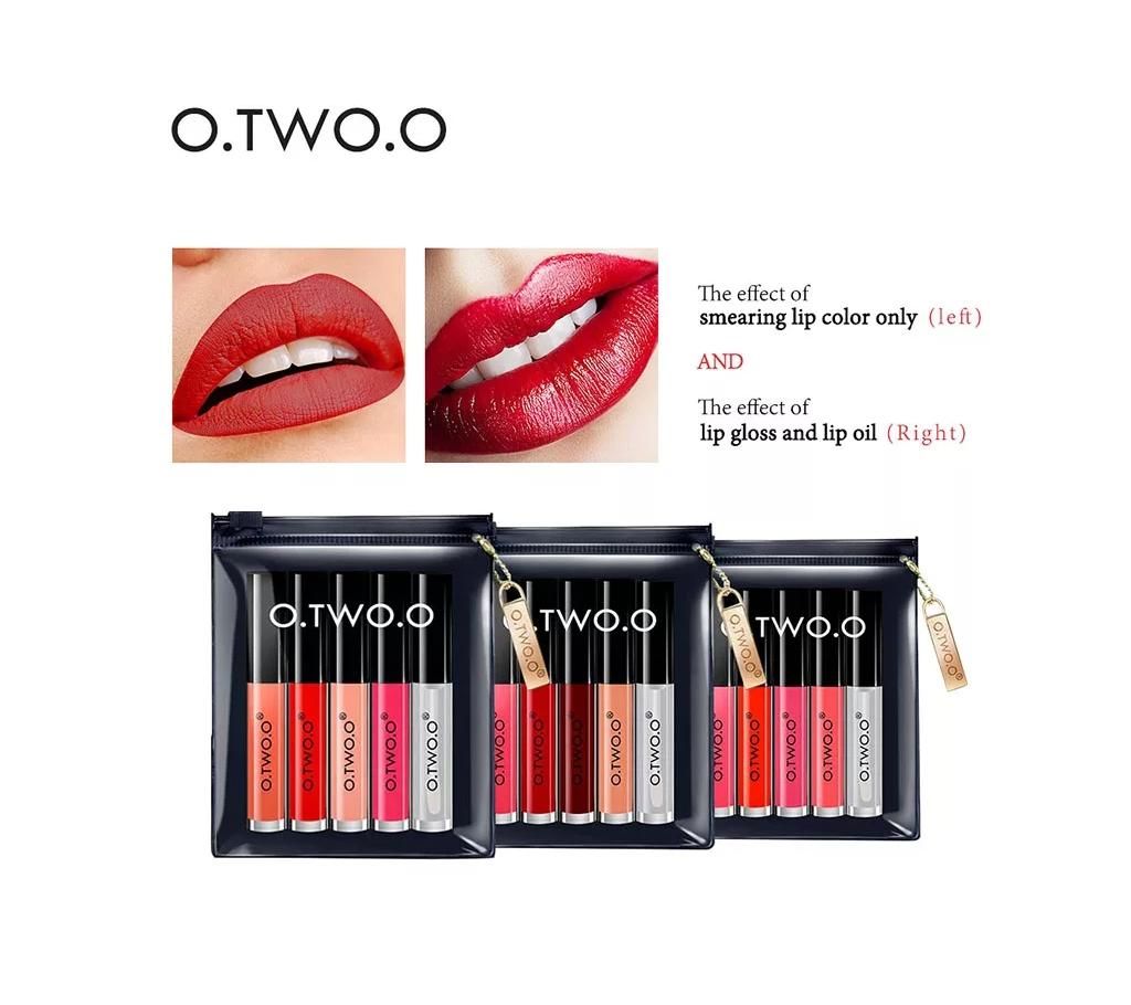 O.TWO.O 5pcs Liquid Matte Velvet Lipstick