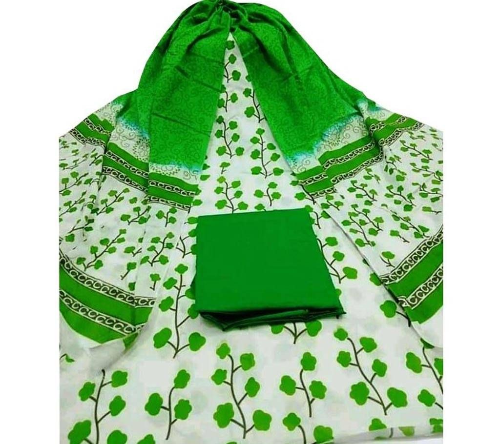 Unstitched skin printed cotton salwar kameez ST-77