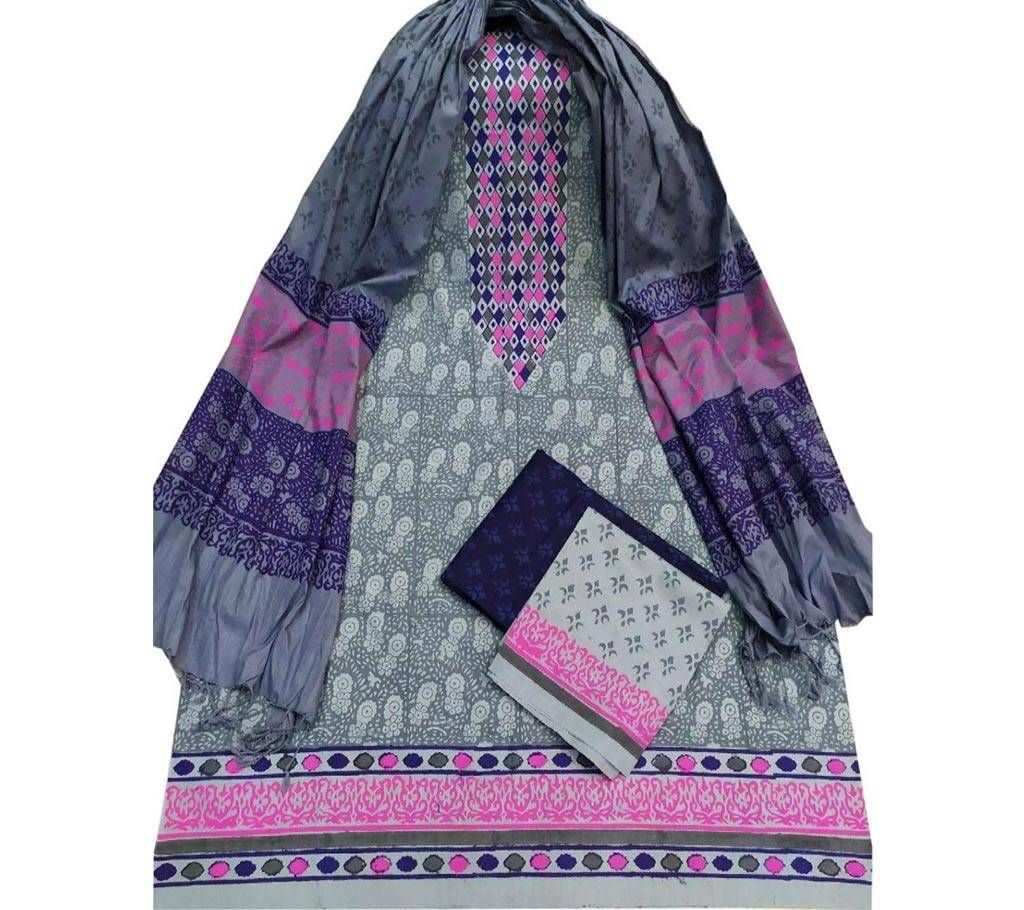 Unstitched Block Printed Cotton Salwar kameez fs-27