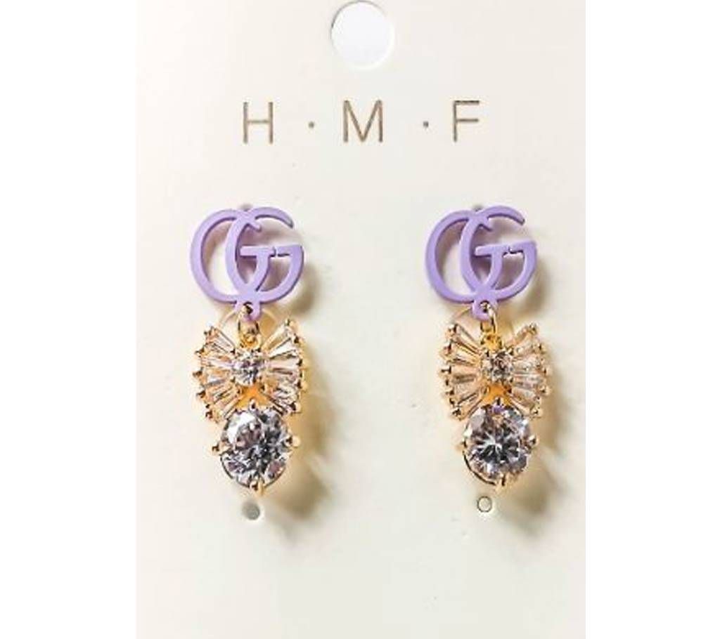 Crystal Gold Earrings For Women