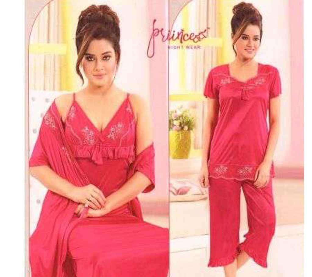 Fashionable Six Part Nighty-10016 E - 1pcs