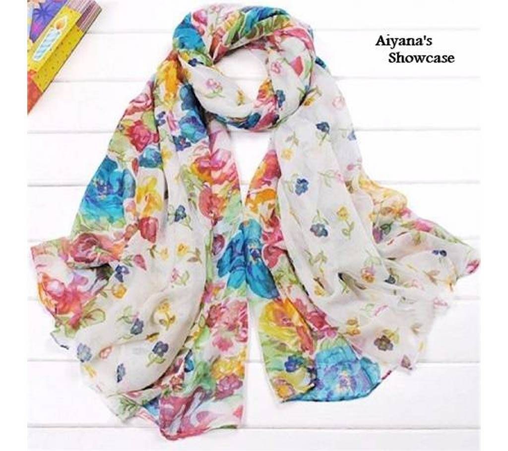 Chiffon Floral Printed Chiffon Scarves