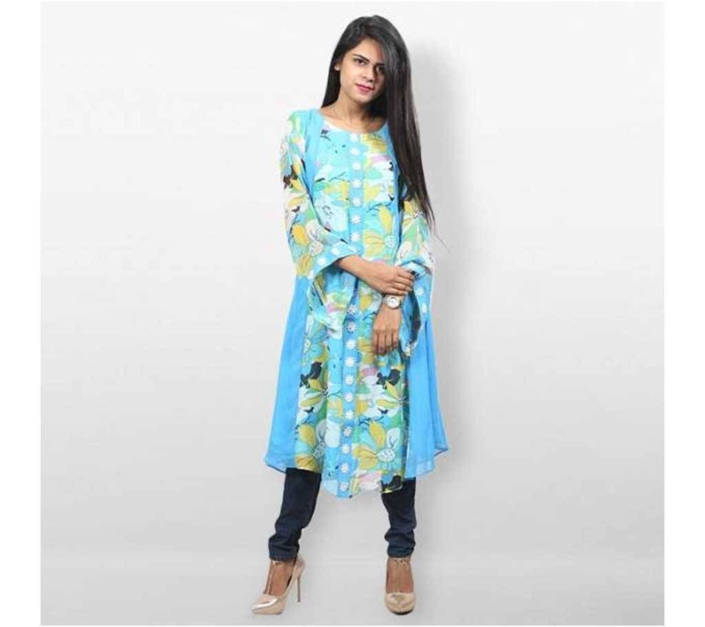 Aqua Georgette Kurti for Women