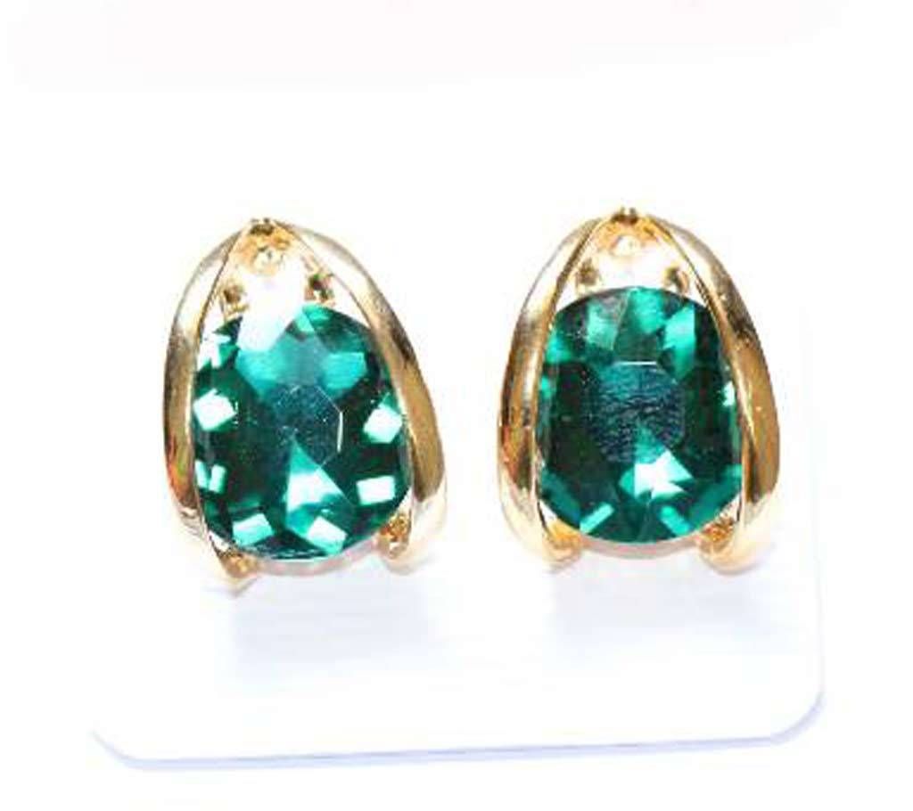 Glossy Green Designer Earrings 