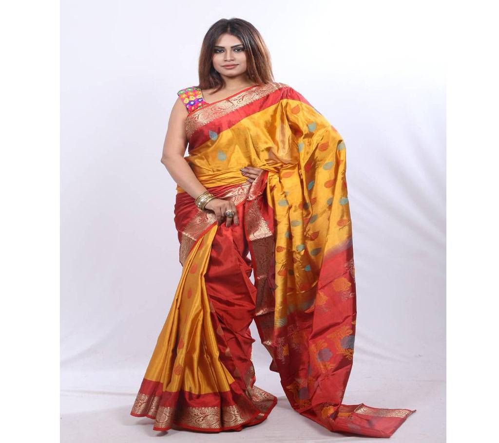 Tangail fore fly katan saree with blouse piece