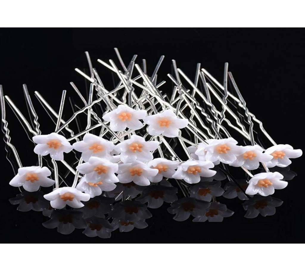 Flowers Wedding Bridal Hair Clips 10Pcs