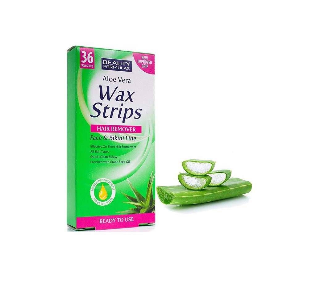 Beauty Formulas Face and Bikini Line Wax Strips Aloevera - UK