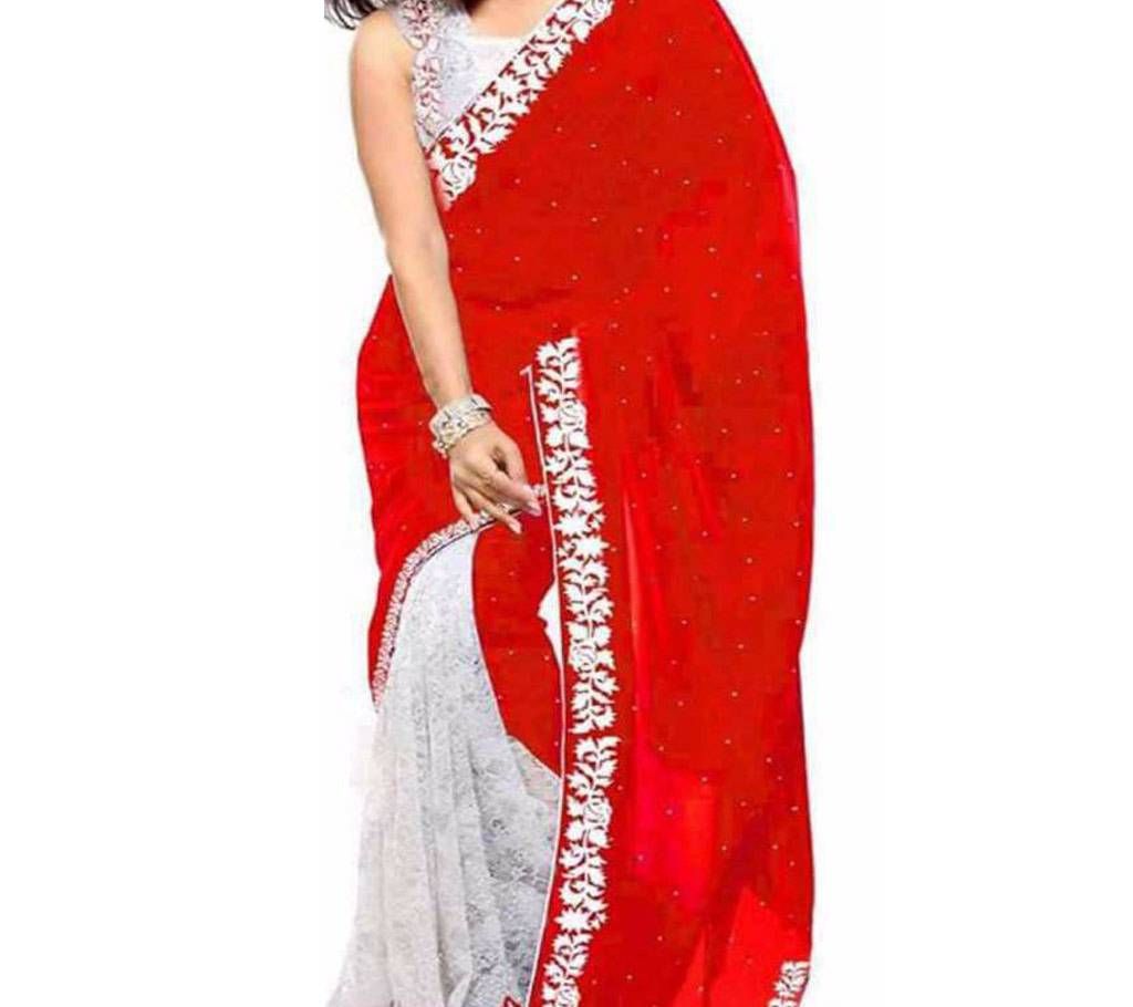 Indian Soft wetless jorjet Saree