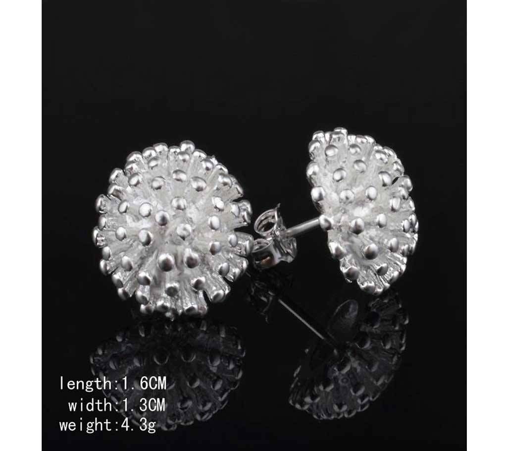 Stud Earrings Silver-Color Earring