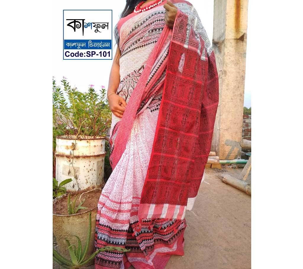 Printed Half Silk Sharee