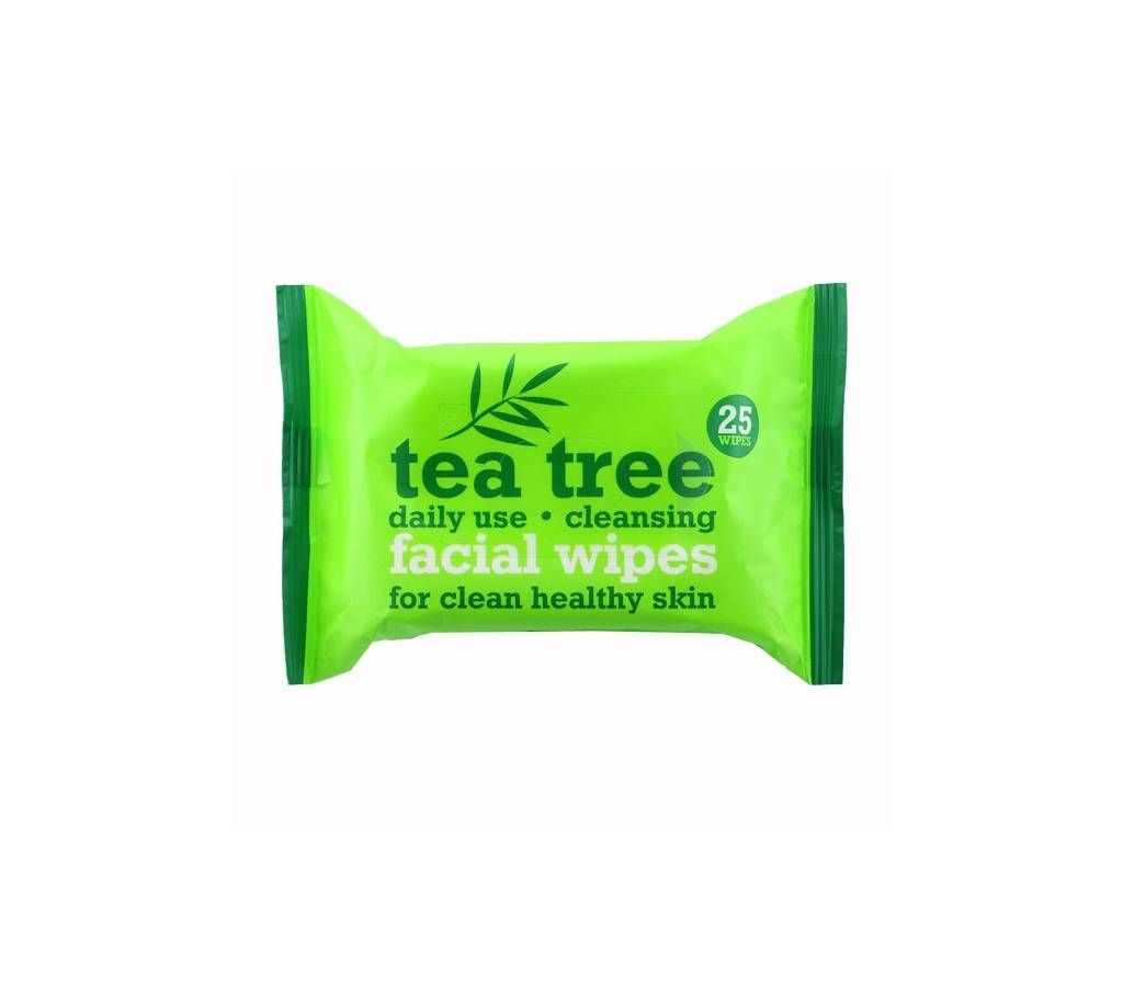 Tea Tree Cleansing Facial Wipes - 25 Wipes UK 