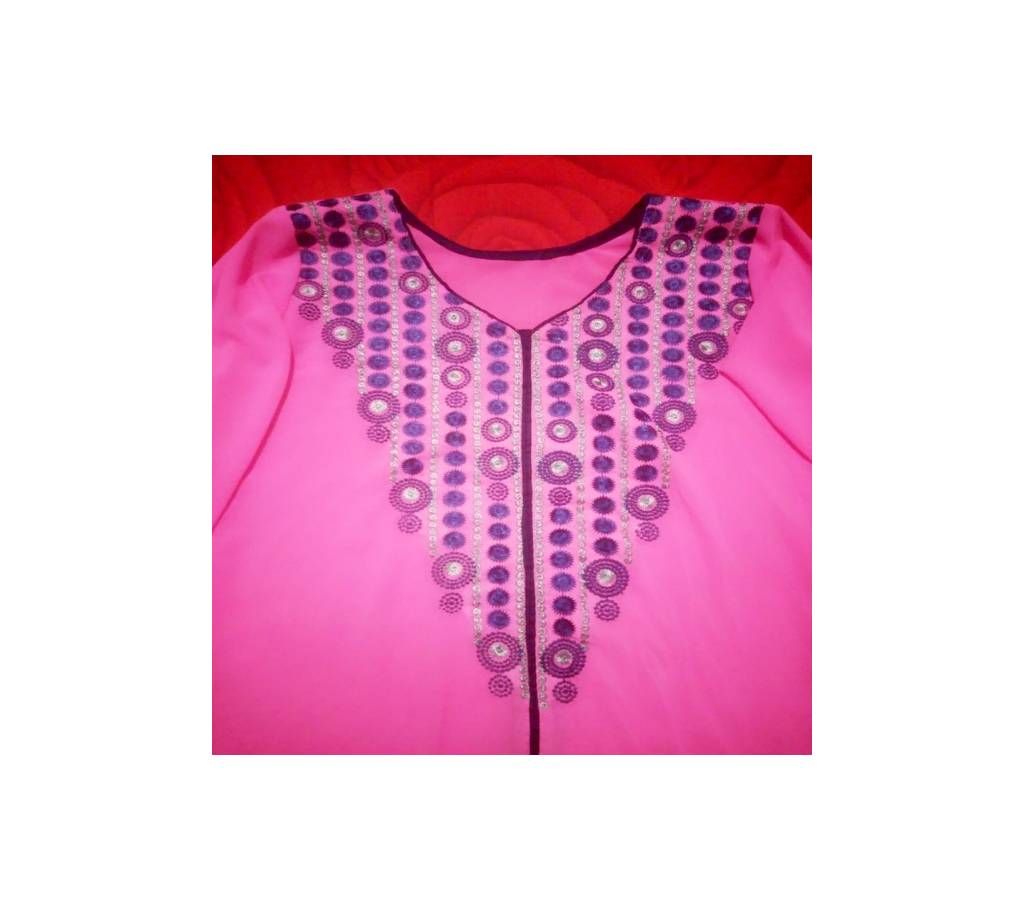 Weight-less jorjet (foreign) with embroidery craft