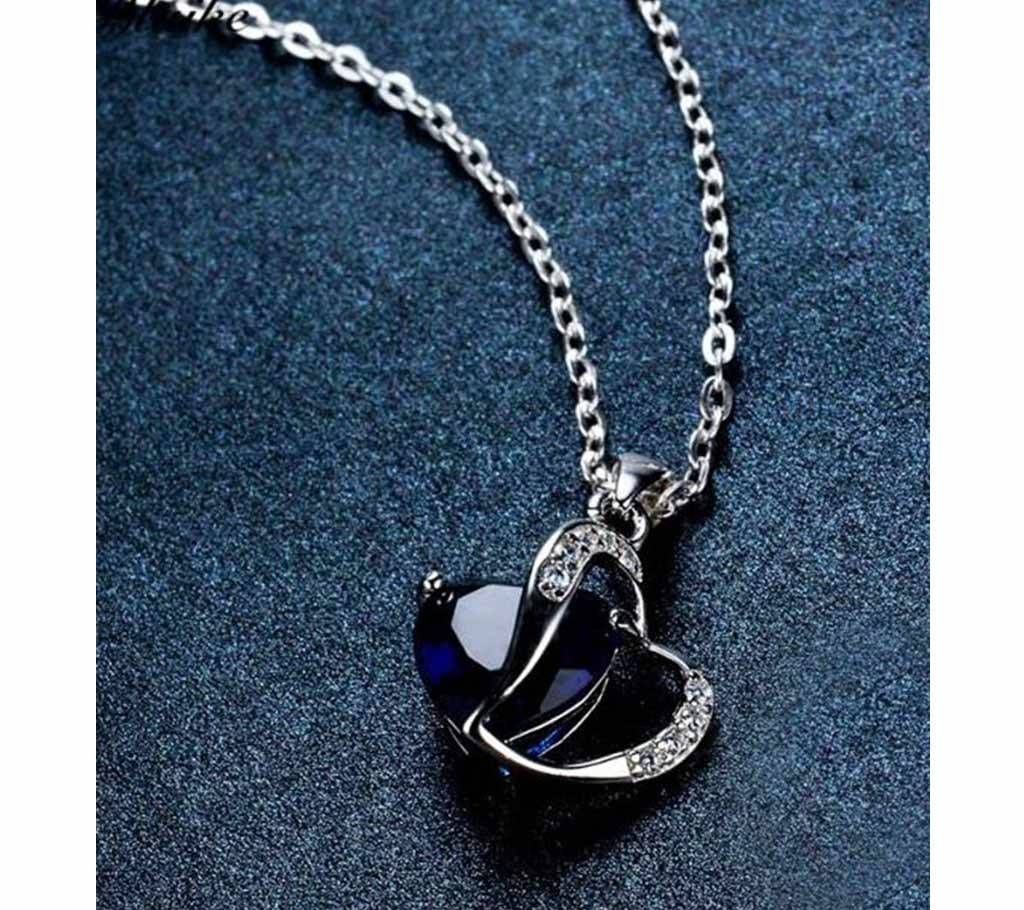 Blaike Charming Sapphire Blue Zircon Pendants Necklaces