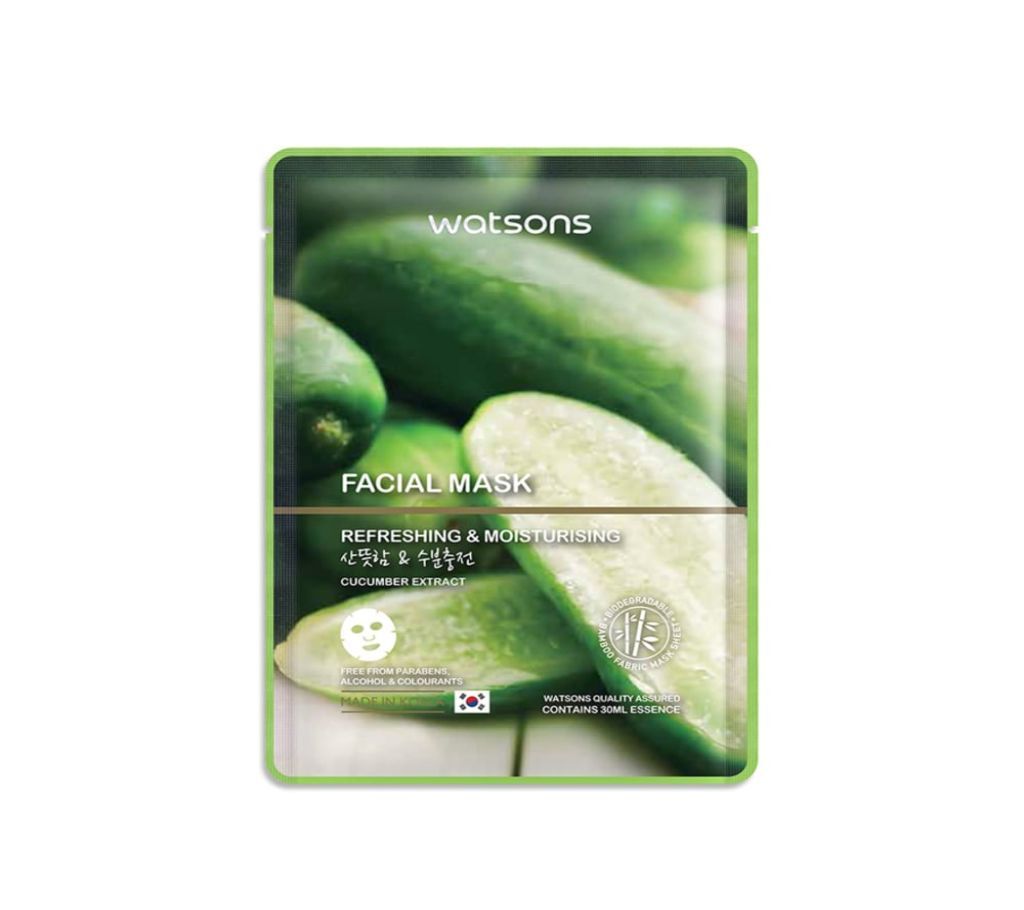 WATSONS Cucumber Extract Facial Mask-30ml-Korea