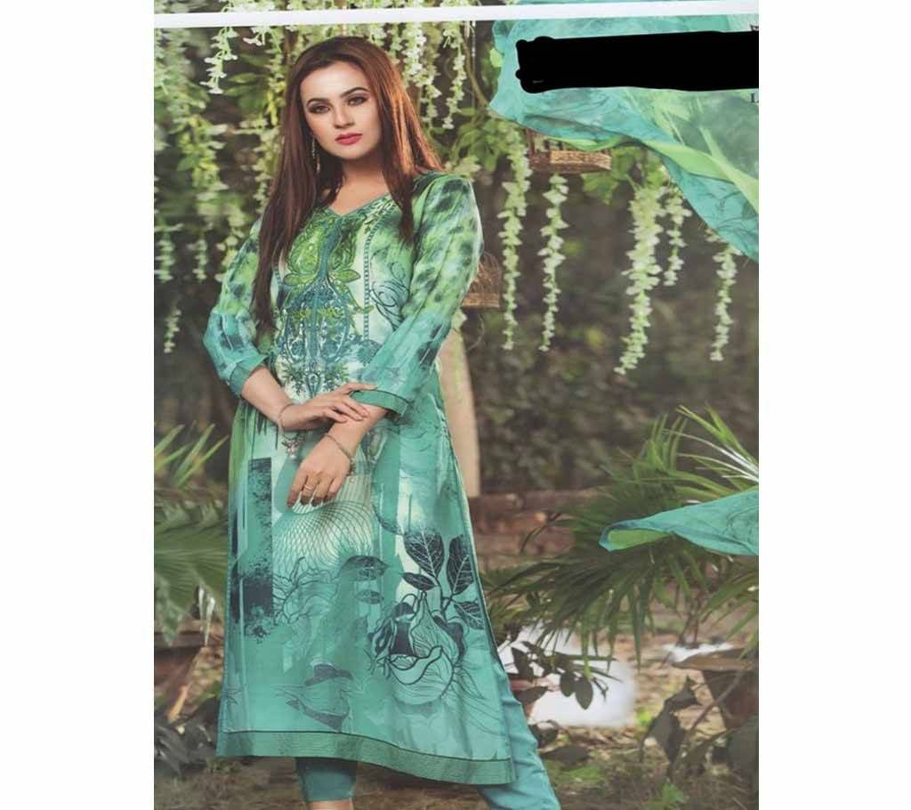Stretch Soft Cotton Embroidery Three Pcs