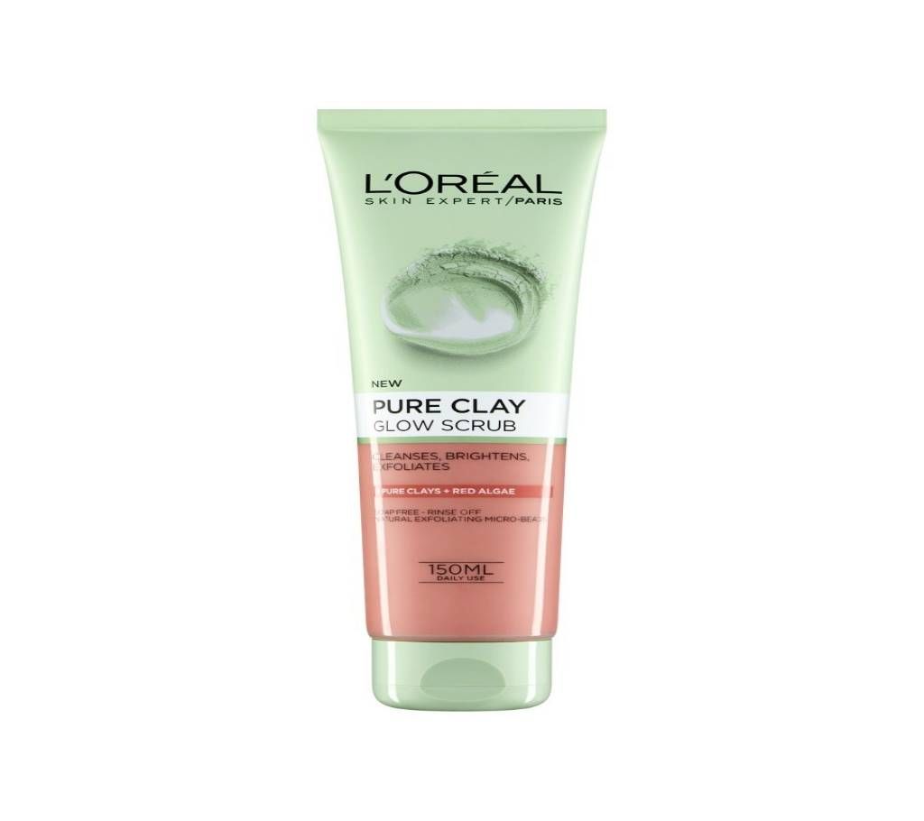 L'oreal Paris Pure Clay Glow Scrub, 150 ml, France